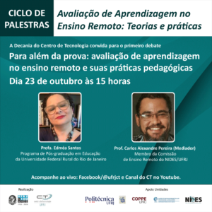 Ciclo de Palestras Avaliação de Aprendizagem no Ensino Remoto: Teorias e Práticas @ https://bit.ly/youtubedoct