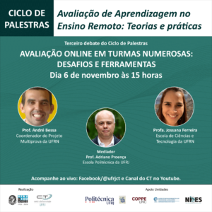 Ciclo de Palestras Avaliação de Aprendizagem no Ensino Remoto @ https://bit.ly/youtubedoct