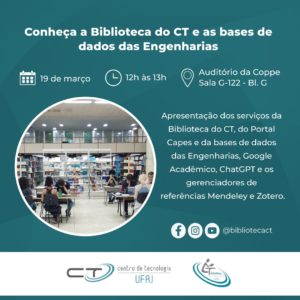 Biblioteca do CT e as bases de dados das Engenharias @ Auditório da Coppe