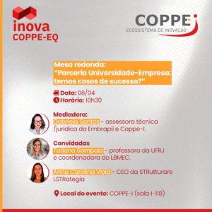 Parceria Universidade-Empresa: temos casos de sucesso? @ sala I-118 - Bl. I