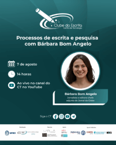 Processos de escrita e pesquisa com Bárbara Bom Angelo @ Canal do Centro de Tecnologia no YouTube