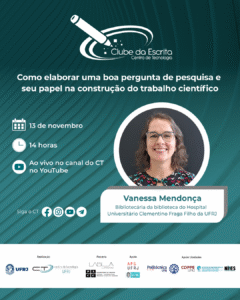 Como elaborar uma boa pergunta de pesquisa e seu papel na construção do trabalho científico @ Canal do Centro de Tecnologia no YouTube