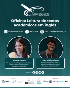 Oficina: Leitura de textos acadêmicos em inglês @ Sala C - Decania do CT